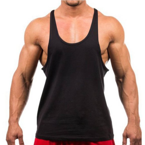 Plus Size Men's Deep Neck Gym T Shirt Vest Solid Color Workout Tee Comfortable Breathable Athletic Shirt Casual Fitness Top Men's Tops T-Shirt Casual Crew Neck Loose