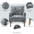 thumbnail image 5 of 14 Karat Home Upholstered Armchairs Set of 2 Accent Chairs Floral Patterns Bedroom Living Room Navy, 5 of 10