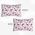 thumbnail image 2 of Pofeuu Pineapple Flamingo Print Polyester Microfiber Plush Pillowcases, Super Soft and Cozy Pillow Case Covers with Envelop Closure（Pillow core not included）-16"x24", 2 of 6