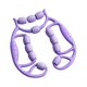 thumbnail image 1 of Rodillo de masaje de piernas y pantorrillas, herramienta ligera para masaje de piernas y músculos de muslos y pantorrillas, ideal para culturismo en Púrpura, 1 of 8
