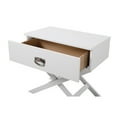 thumbnail image 3 of Xavier 1-Drawer White Nightstand (25"H x 16"W x 27"D), 3 of 6