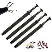 OdontoMed2011 Set of 4 Pieces Tactical ALL Black 4.5" Bead Ball Diamond Grabber Holding Tool For Easy Pickup 5 Prong Claw Stainless Steel