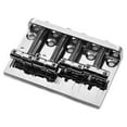 thumbnail image 3 of 2 Pcs 4 String Hardtail Bass Guitar Bridge for Fender Precision Jazz Bass Style Bass, Chrome & Black, 3 of 8
