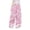 Pink-B, variant on XINXIAOO Girls Cargo Pants Elastic High Waisted Drawstring Sports Outdoor Pants with Pocket Kids Girl Pants Size 10-11 Years
