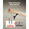 thumbnail image 2 of VEVOR Handrail Hardware Bracket, 6 Packs Heavy Duty Hand Rail Brackets, Flexible Angle Adjustment & Easy Install, Stair Railing Hardware for Stairways Handrail, Staircase,Matte Black, 2 of 9