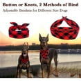 thumbnail image 2 of Birthday Plaid Dog Bandana with Button,Fall Dual Layer Soft Cotton Triangle Dog Scarf Kerchief Washable Girl Boy Dog Bandanas Adjustable Accessories for Medium Large Extra Large Dog Puppy Pet, 2 of 5