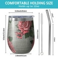 thumbnail image 5 of 12oz Stemless Wine Tumblers Pioneer Flower Vacuum Insulated Stainless Steel Travel Tumbler Cups Mug with Lid and Straw for Champaign,Cocktail,Beer with Cleaning Brush, 5 of 5