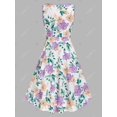 thumbnail image 2 of Vestido Talla Extra Superpuesto Estampado Floral Sobrepuesto Rosegal Vestidos casuales de talla grande, 2 of 5
