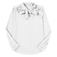 thumbnail image 4 of Long Sleeve Shirts for Women Elegant Tie Neck Blouse Long Sleeve Soft Tunic Top with Bow Detail Outfits Modern, 4 of 8