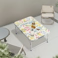 thumbnail image 5 of Ktaxon 3' Outdoor Portable Aluminum Camping Picnic Table, 2-Level Adjustable Height Metal Folding Dining Table, Use for Camping Party Wedding Garden Commercial Entertaining Events, Flower, 5 of 12