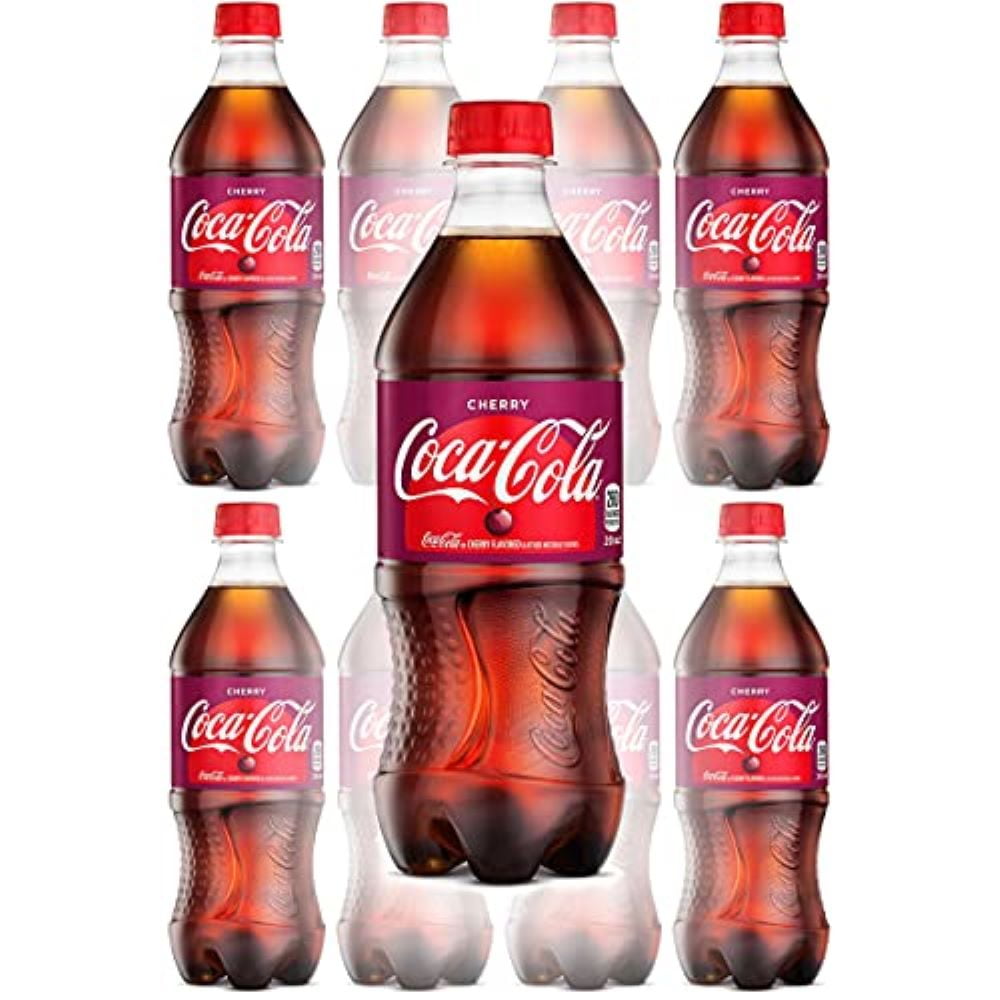 Coca-Cola Cherry Soda, 20oz Bottles, Pack of 12, 240 fl oz