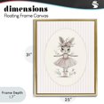 thumbnail image 4 of Stupell Industries Cottage Nursery Ballerina Bunny Striped Gold Floating Frame Canvas Art, 25 x 31, by LSR Design Studio, 4 of 8