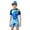 00-Light Blue1317, variant on Tiijoy Boys’ Short Sleeve Half Zip Rash Guard One-Piece Swimsuit Swim Cap Bathing Suit