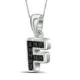 thumbnail image 2 of JewelersClub Black Diamond Accent Sterling Silver A TO Z Initial Pendant, 18", 2 of 4