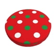 thumbnail image 2 of Lsque White and Green Polka Dot Round Bar chair cushion covers Velvet Fabric Premium Comfort Protects from Scratches and Stains for 14-17 Inch Chair- 13 inch, 2 of 7