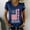 Dark Blue, variant on Womens Shirts Summer 250Th Anniversary Usa for Women 17762026 Patriotic American Flag V Neck T July 4Th Graphic Tee 250 Anniversary Usa Shirt Women White 2XL