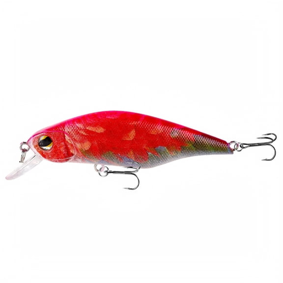 MInHoues Floating Minnow Lure, 3.54" Hard Plastic Crankbait Artificial Fishing Bait for Long Casting, Realistic Swimbait with 3D Eyes, Freshwater Saltwater Bass Tackle Gear