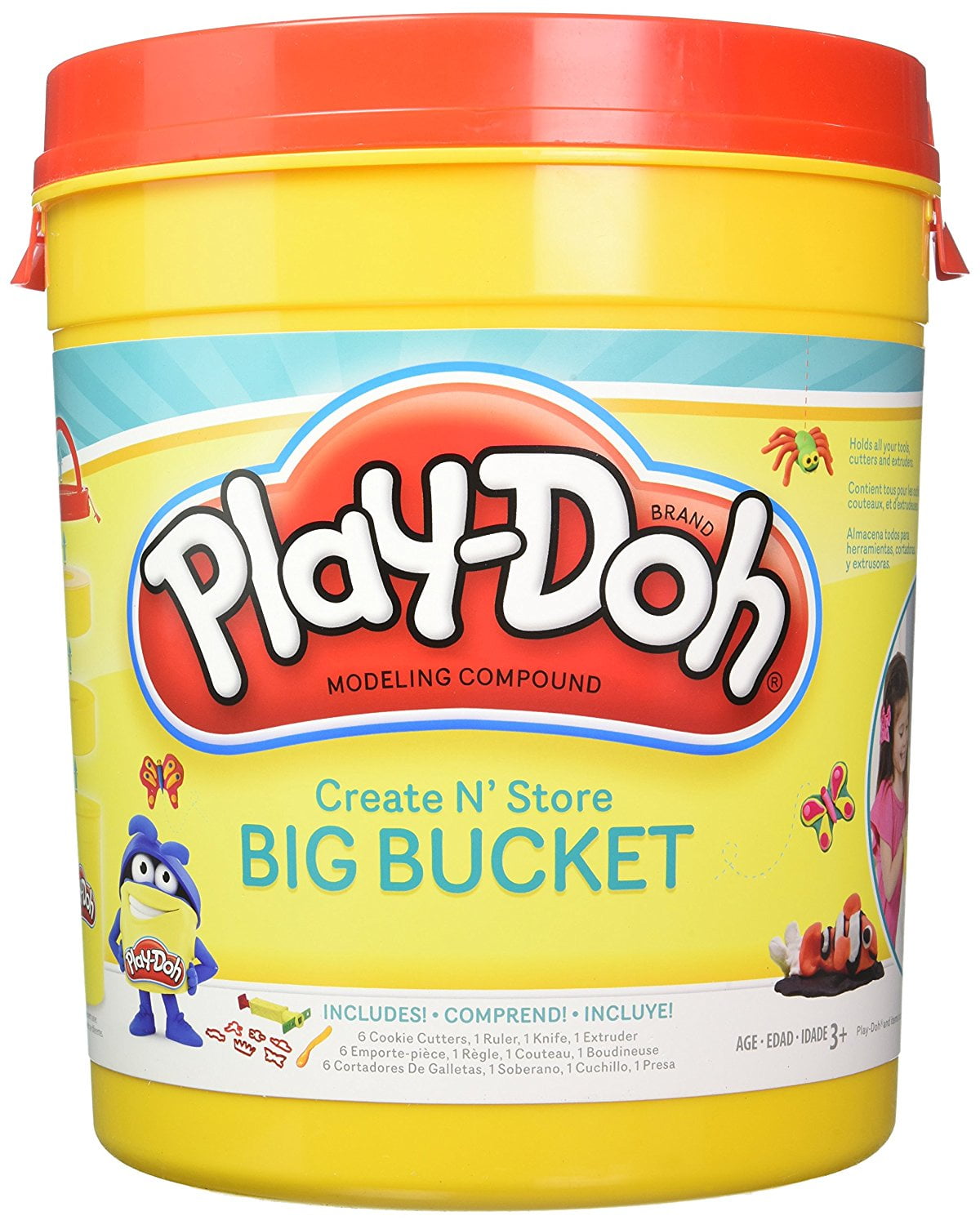 Play Doh Create N' Store Big Bucket, The Big Bucket is the ultimate toy for any Play Doh fan By