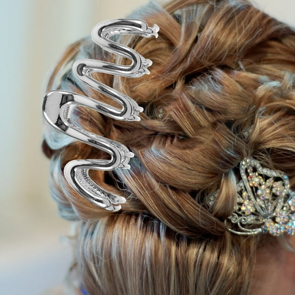 KONTONTY Jumbo Plated Hair Clips for Thick Hair, and Stylish, Perfect for Parties and Everyday Use