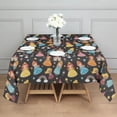 thumbnail image 3 of Black Princess Castle Pattern Square Tablecloth,Waterproof Square Table Cover,Wipeable Spillproof Washable Table Cover for Home Kitchen Party Decor 60"x60"(152x152cm), 3 of 6
