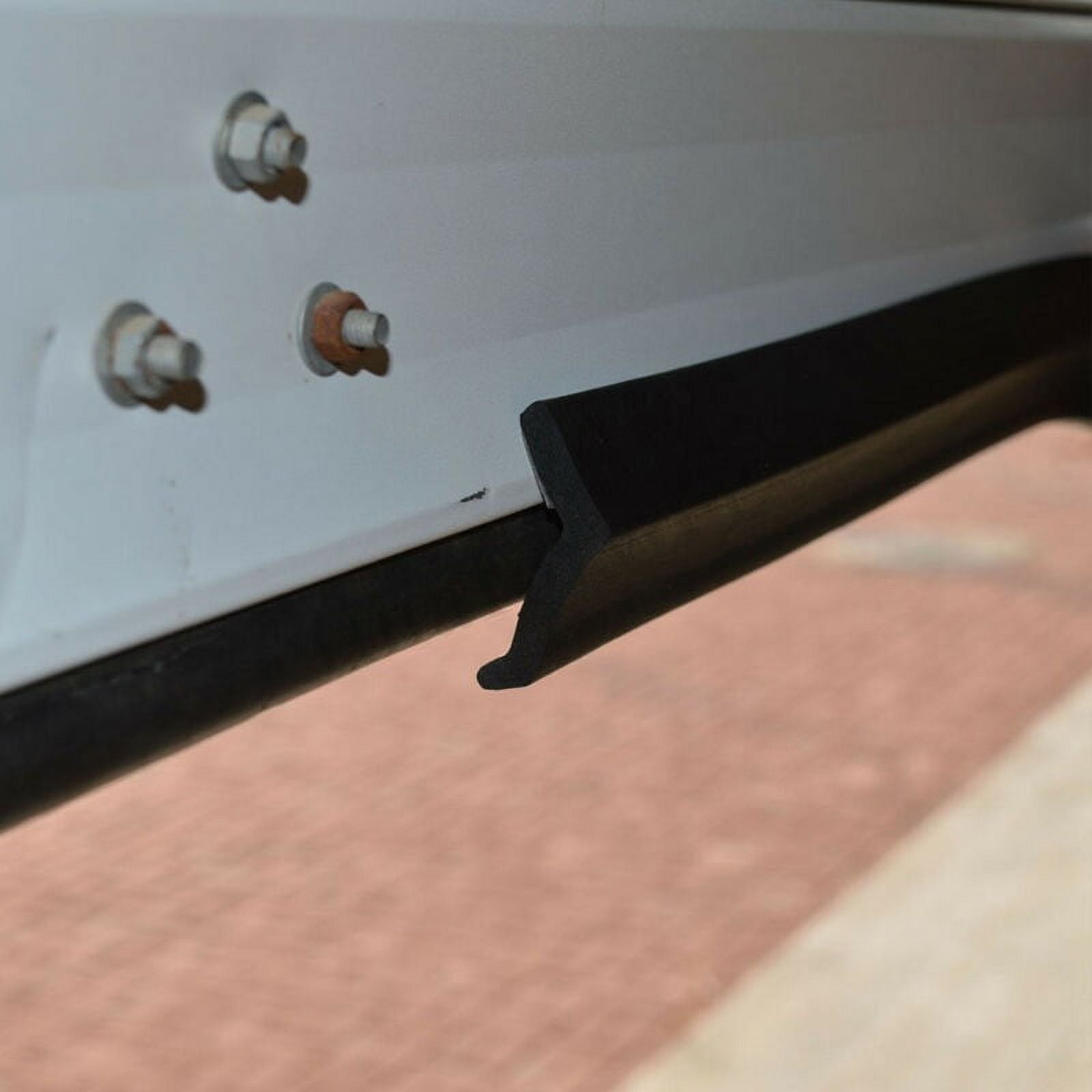 Fancy Garage Door Threshold Seal Strip, Bottom Weather Stripping Replacement Rubber Waterproof 78.74Iinch Length Black
