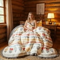 thumbnail image 4 of Winter Velvet Thick Quilt: with Bohemian Floral And Geometric Patterns, This Blanket Keeps You Warm, Soft And Comfortable. It Is Suitable for Use Across All Four Seasons, with 7 Sizes Available, 4 of 7