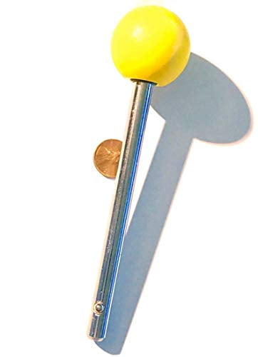 Chrome Plated Steel Shaft 3/8 Diameter | Designer Yellow Round Knob Universal Weight Stack Replacement SELECTOR Key Tensile Pin SB Distribution Ltd 