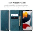thumbnail image 3 of Dteck Case for Apple iPhone 13 Pro 6.1-inch,Retro Shockproof Wallet Phone Case Kickstand Credit Card Slot Premium Protective PU Leather Flip Magnetic Cover,Blue, 3 of 8