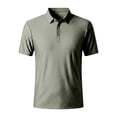 thumbnail image 2 of CCRFTGI Men's Polo Shirts Beer Belly Short Sleeve Wear Collared Textured Shirt Stretchy Quick Dry Casual Golf Green 4XL, 2 of 5