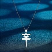 Mfigree Necklace for Women, Tokio Hotel Necklace Stainless Steel Tokio Hotel Pendant Logo Bill Kaulitz Sign Symbol Men and Women Gift