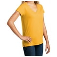 thumbnail image 4 of Yellow Rooster Women's Short Sleeve V-Neck Re-T-Shirts Maize Yellow 4XL, 4 of 6