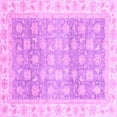 thumbnail image 1 of Ahgly Company Indoor Square Oriental Purple Traditional Area Rugs, 4' Square, 1 of 4