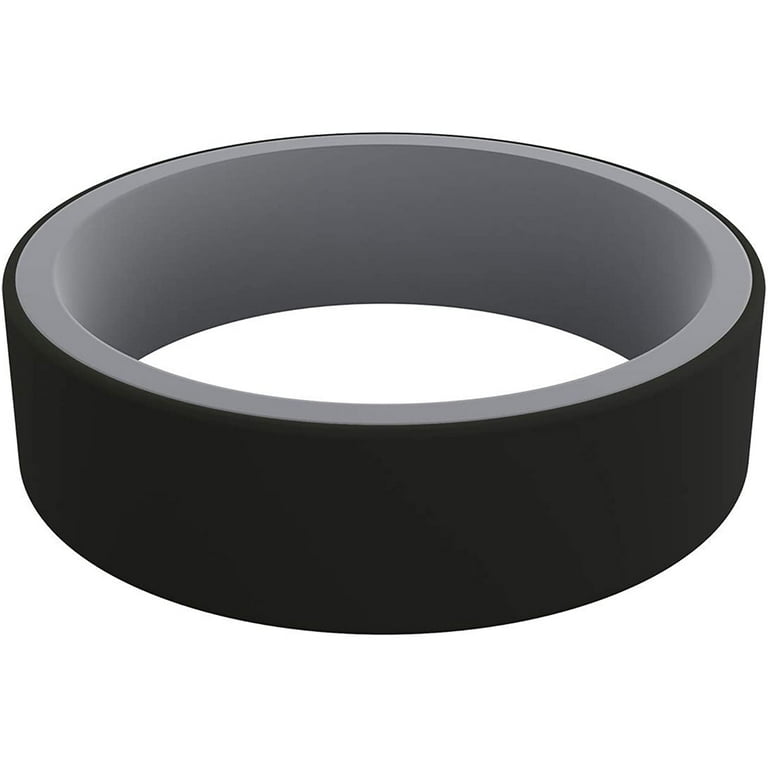 QALO Switch Grey Black Silicone Ring Size 09