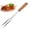 2-Brown, variant on Bxaolu Two Pronged Stainless Steel Fork - 11.77" Serving Fork Large for Meat Carving, Heavy Duty Two Prong Big Forks for Cooking Fork 2 Prong Meat Forks for Lifting Barbecue