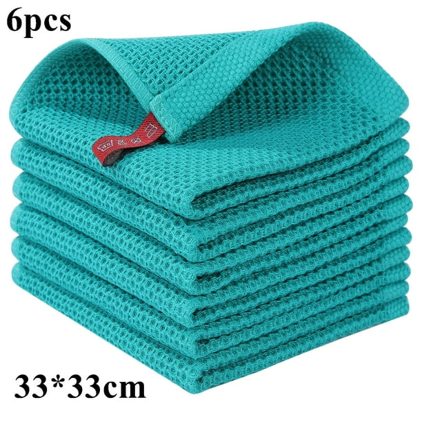 Homaxy, 4/6 Uds., paño de cocina de algodón, toalla de cocina absorbente Ultra suave, paño de limpieza para el hogar, utensilios de cocina, utensilios, paño de lavado6 piezas 33x33cm6 Deng Xun unisex