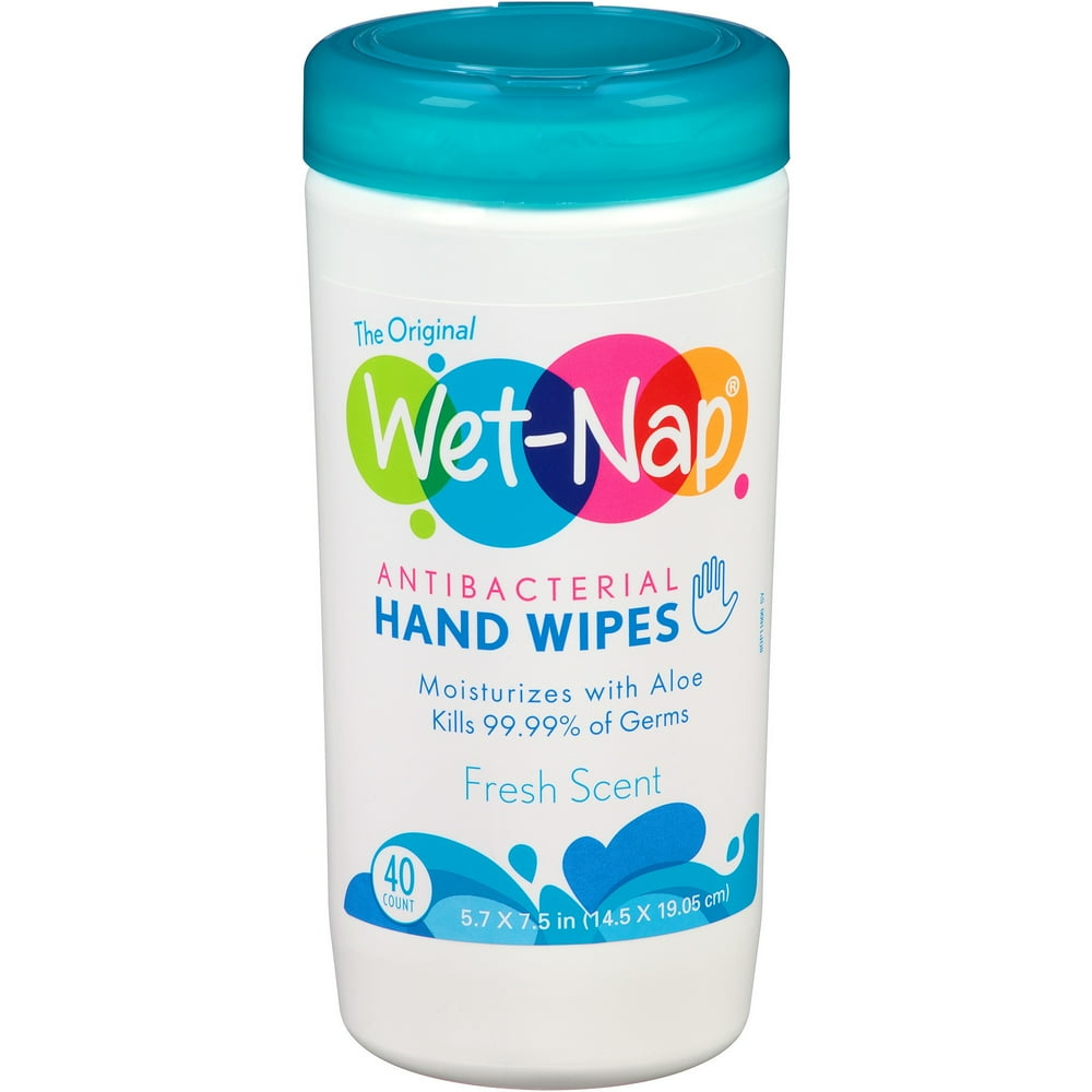 WetNap Antibacterial Hand Wipes, Fresh Scent, 54 Ct