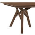 thumbnail image 2 of Cortina 79" Mid-Century Modern White Wood Dining Table with Walnut Legs, 2 of 5