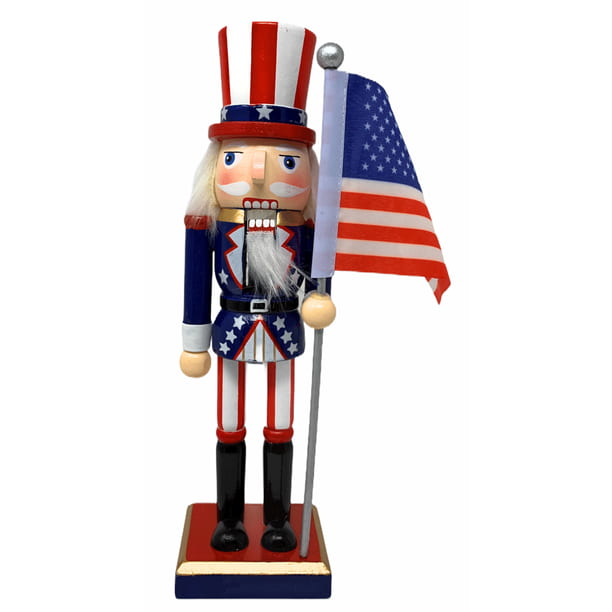 Celebrate Americana Together Uncle Sam Left Flag Wooden Christmas ...