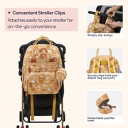 BabbleRoo Original Diaper Bag Backpack – Large 26L Baby Bag with Changing Pad, Insulated Bottle Pockets & Stroller Straps, Waterproof Travel Bag for Moms & Dads, Safari