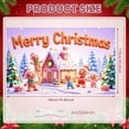 thumbnail image 2 of Gingerbread Man Christmas Banner Gingerbread House Xmas Display Snowflake Colorful Decorations Holiday Backdrop for Christmas Party Home Decor Indoor Celebration, 2 of 9