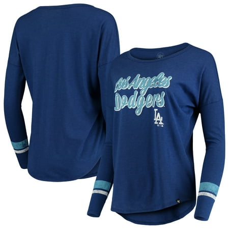 Los Angeles Dodgers '47 Women's Club Courtside Stripe Long Sleeve T-Shirt -