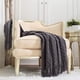 thumbnail image 1 of CREVENT Manta Decorativa de Punto para Sofá Silla Cama, Suave Transpirable Ligera para Primavera Verano (50''X60'' Gris Oscuro/Negro), 1 of 5