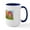 White/Navy Inside, variant on CafePress - Happy Easter Decorated Eggs Mugs - 15 oz Ceramic Large White Novelty Mug