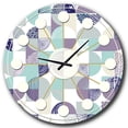 thumbnail image 1 of Designart 'Retro Geometric Design Iv Horloge Murale Mid-Century Modern, 1 of 4