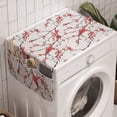 thumbnail image 1 of Nature Washing Machine Organizer, Illustration of Sakura Branches Windy April Weather in Japanese Painting Style Art, Anti-slip Fabric Top Cover for Washer and Dryer, Coral Black, by Ambesonne, 1 of 1