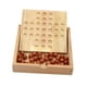 thumbnail image 3 of Juego de mesa de solitario con clavija de madera, decoración para sala de estar con 33 clavijas de bolas de cristal, juego familiar educativo clásico, 3 of 9