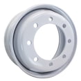 thumbnail image 2 of Trailer Wheel 17.5" 17.5X6.75 Hub Centric 8 Lug 275mm Center White Dual Dually Rim, 2 of 6