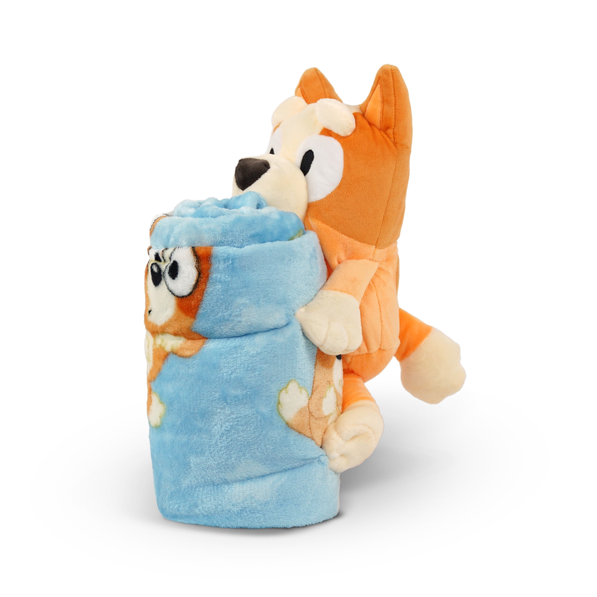 Bluey Bingo Kids Plush Hugger with Silk Touch Throw Blanket Set– Ultra Soft Plush Character Pillow for Kids