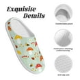 thumbnail image 5 of Daiia Mushroom Bee Print Women’s Fuzzy Slippers Memory Foam Lightweight House Shoes Cozy Loafer Flannel House Shoes-37/38, 5 of 7