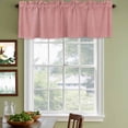 thumbnail image 3 of 2 Pack Vintage Peach Pink Valances for Windows Bedroom Living Room Window Treatments, Farmhouse Retro Solid Color Linen Texture Rod Pocket Valance Drapes Short Kitchen Curtains Over Sink 42"x18", 3 of 8
